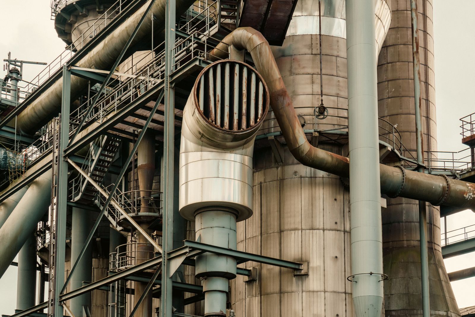 Complex industrial pipes and processing infrastructure